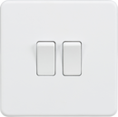 Knightsbridge MLA SF3000MW Screwless 10AX 2G 2-Way Switch - Matt White