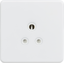 Knightsbridge MLA SF5AMW Screwless 5A Unswitched Round Socket - Matt White