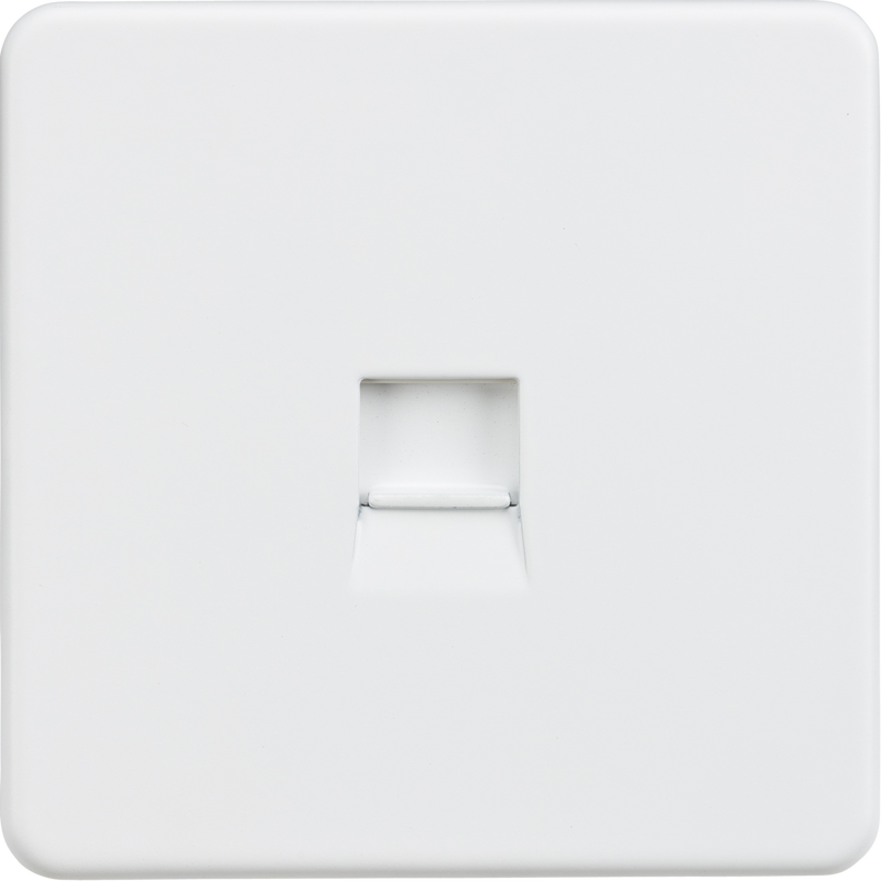 Knightsbridge MLA SF7300MW Screwless Telephone Master Socket - Matt White