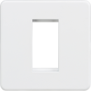 Knightsbridge MLA SF1GMW Screwless 1G Modular Faceplate - Matt White