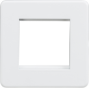 Knightsbridge MLA SF2GMW Screwless 2G Modular Faceplate - Matt White