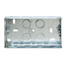 Double 25mm Deep Flush Metal Back Box