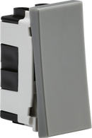 Knightsbridge MLA NET2GY 20AX 1G 2-way modular switch (25x50mm) - Grey