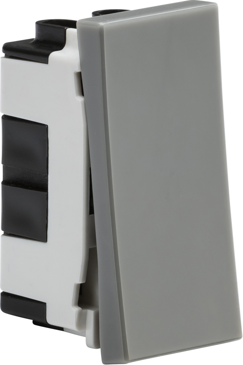 Knightsbridge MLA NET2GY 20AX 1G 2-way modular switch (25x50mm) - Grey