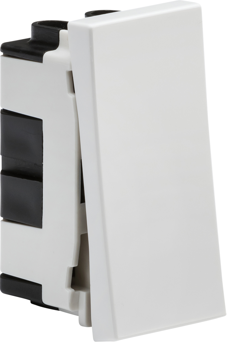 Knightsbridge MLA NET2WH 20AX 1G 2-way modular switch (25x50mm) - White