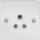 Knightsbridge MLA FP5APCG Flat plate 5A unswitched socket - polished chrome with grey insert