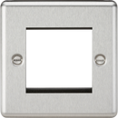 Knightsbridge MLA CL2GBC 2G Modular Faceplate - Rounded Edge Brushed Chrome