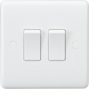 Knightsbridge MLA CU3000 Curved Edge 10AX 2G 2-Way Switch