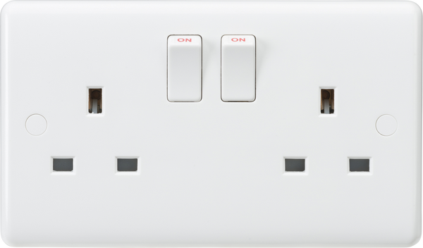 Knightsbridge MLA CU9000 13A 2G DP Switched Socket with twin earths - ASTA approved