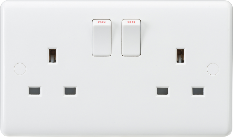 Knightsbridge MLA CU9000S 13A 2G SP Switched Socket with twin earths - ASTA approved