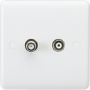 Knightsbridge MLA CU0140 Curved Edge Coax TV and SAT TV Outlet