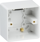 Knightsbridge MLA CU1610 Curved Edge Single 47mm Pattress Box with Earth Terminal and Cable Strain Relief