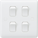 Knightsbridge MLA CU4101 Curved Edge 10AX 4G 2-Way Switch (on single plate)