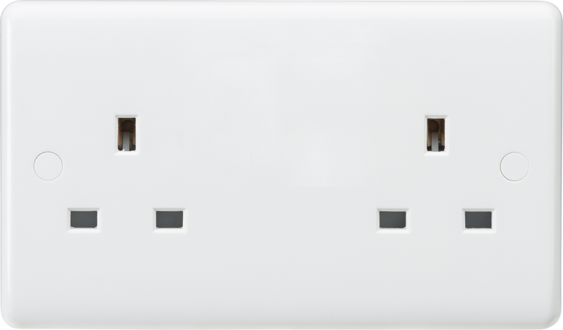 Knightsbridge MLA CU9000U Curved Edge 13A 2G Unswitched Socket