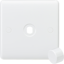 Knightsbridge MLA CU1DIM Curved Edge 1G Dimmer Plate with Matching Dimmer Cap