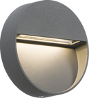 Knightsbridge MLA LWR2G 230V IP44 3W LED Round Wall/Guide Light - Grey