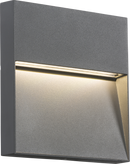 Knightsbridge MLA LWS4G 230V IP44 5W LED Square Wall / Guide light - Grey