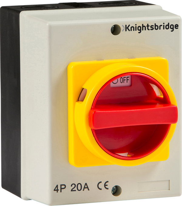 Knightsbridge MLA IN0025 IP65 20A Rotary Isolator 4P AC (230V-415V)
