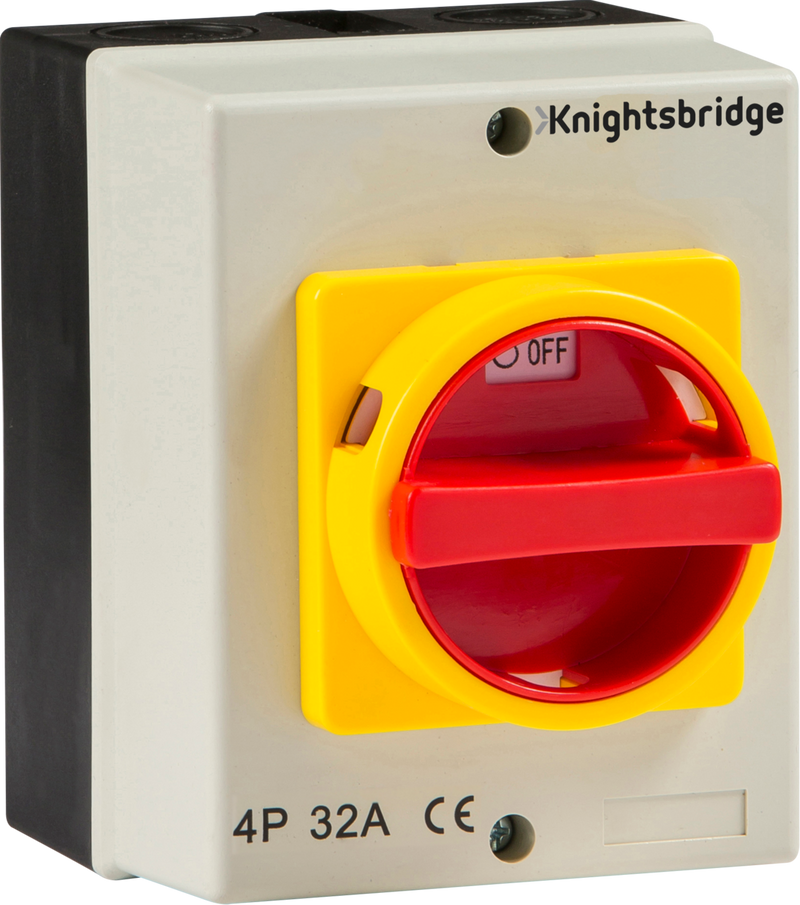 Knightsbridge MLA IN0026 IP65 32A Rotary Isolator 4P AC (230V-415V)