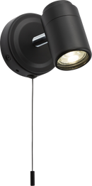 Knightsbridge MLA BA03S1MB 230V IP44 GU10 Single Spotlight - Matt Black
