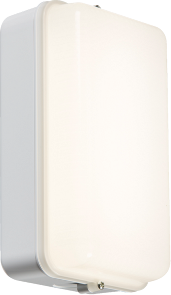 Knightsbridge MLA AMLEDW 230V IP54 5W LED Security Amenity Bulkhead White Base with Opal Diffuser Cool White 4000K