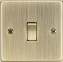 Knightsbridge MLA CS834AB 20A 1G DP Switch - Square Edge Antique Brass
