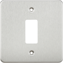 Knightsbridge MLA GDFP001BC Flat plate 1G grid faceplate - brushed chrome