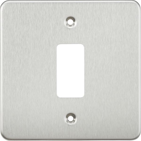 Knightsbridge MLA GDFP001BC Flat plate 1G grid faceplate - brushed chrome