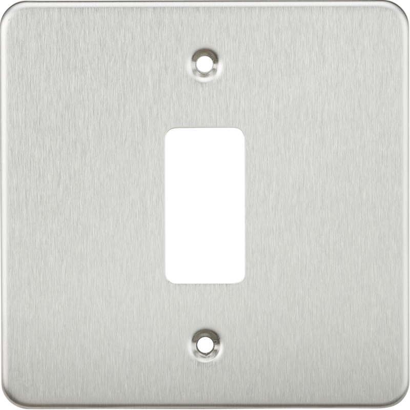 Knightsbridge MLA GDFP001BC Flat plate 1G grid faceplate - brushed chrome