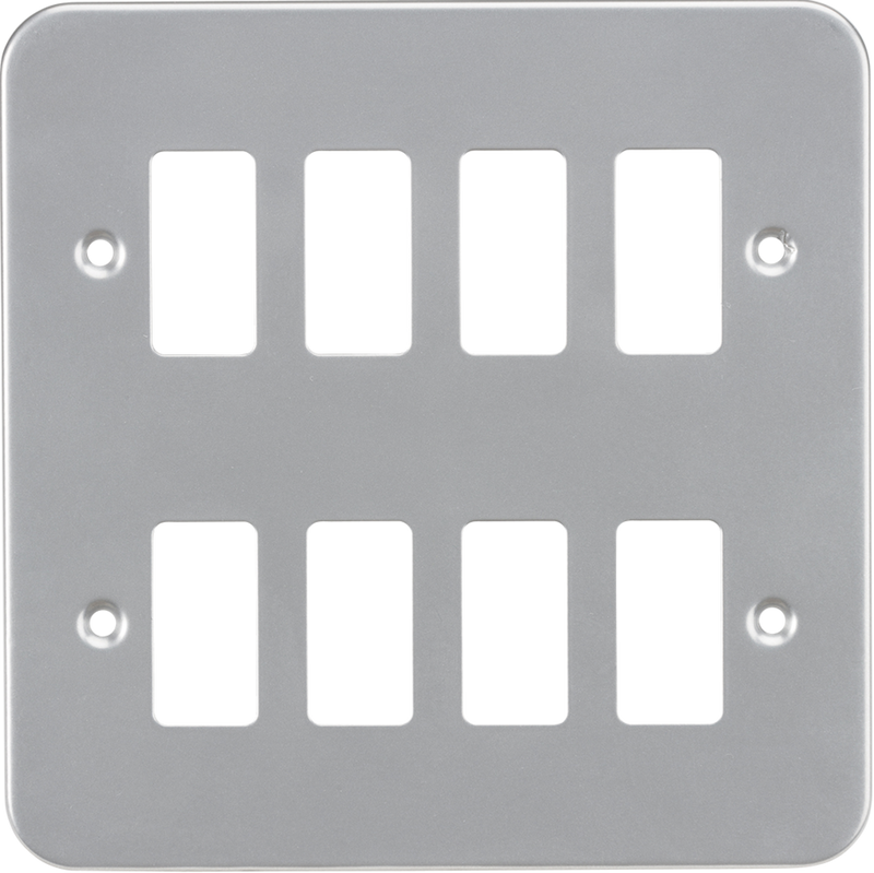 Knightsbridge MLA GDFP008M Metalclad 8G grid faceplate