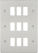 Knightsbridge MLA GDFP009BC Flat plate 9G grid faceplate - brushed chrome