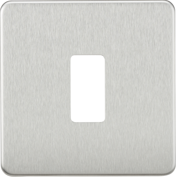 Knightsbridge MLA GDSF001BC Screwless 1G grid faceplate - brushed chrome