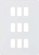 Knightsbridge MLA GDSF009MW Screwless 9G grid faceplate - matt white