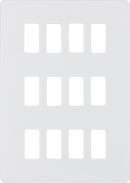 Knightsbridge MLA GDSF012MW Screwless 12G grid faceplate - matt white