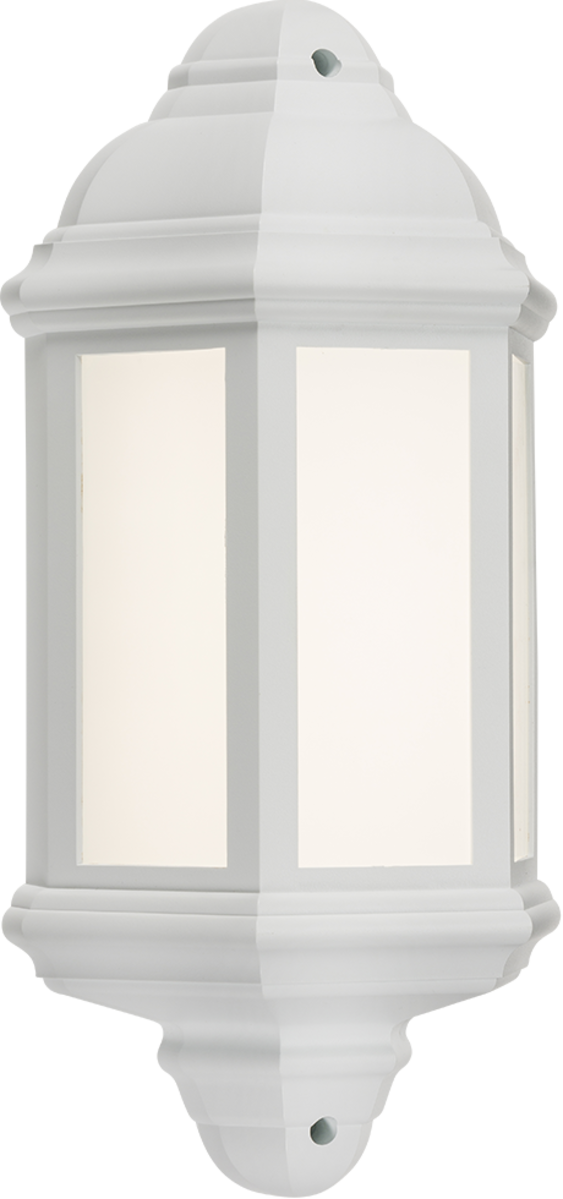 Knightsbridge MLA LANT3W 230V IP54 LED Half Wall Lantern - White