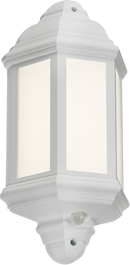 Knightsbridge MLA LANT4W 230V IP54 LED Half Wall Lantern with PIR - White