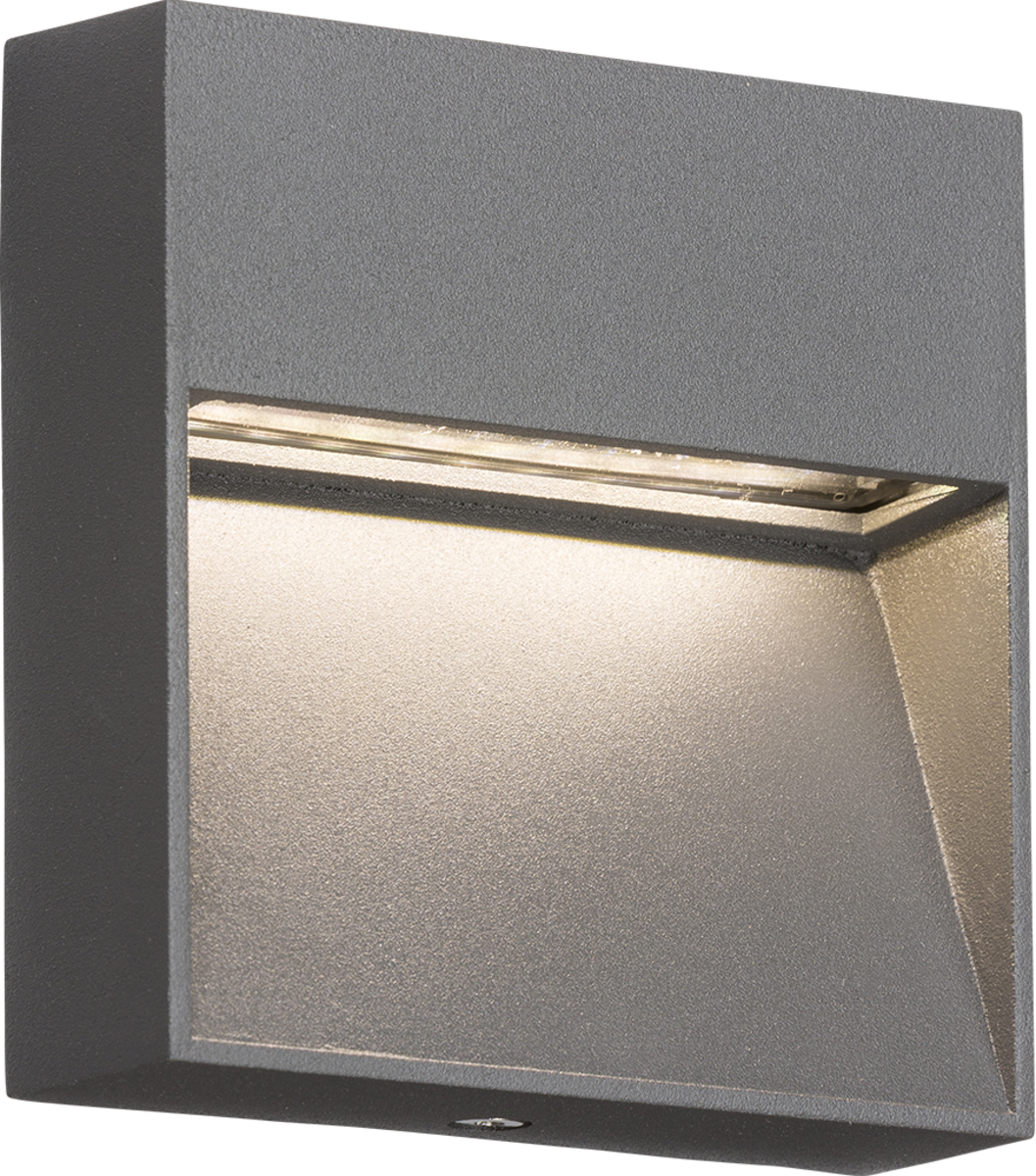 Knightsbridge MLA LWS2G 230V IP44 3W LED Square Wall/Guide light - Gre