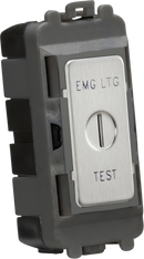 Knightsbridge MLA GDM008BC 20AX DP key module (marked EMG LTG TEST) - brushed chrome