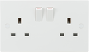 Knightsbridge MLA SN9000 13A 2G DP Switched Socket with twin earths