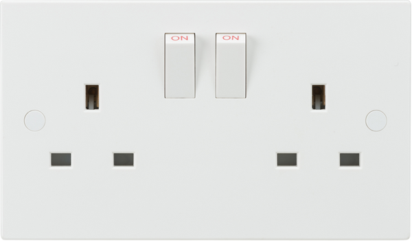 Knightsbridge MLA SN9000 13A 2G DP Switched Socket with twin earths