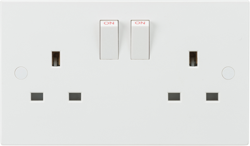 Knightsbridge MLA SN9000 13A 2G DP Switched Socket with twin earths