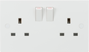 Knightsbridge MLA SN9000S 13A 2G SP Switched Socket with twin earths