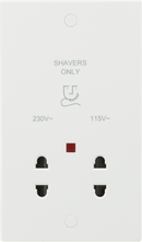 Knightsbridge MLA SN8900N 115/230V Dual Voltage Shaver Socket with Neon