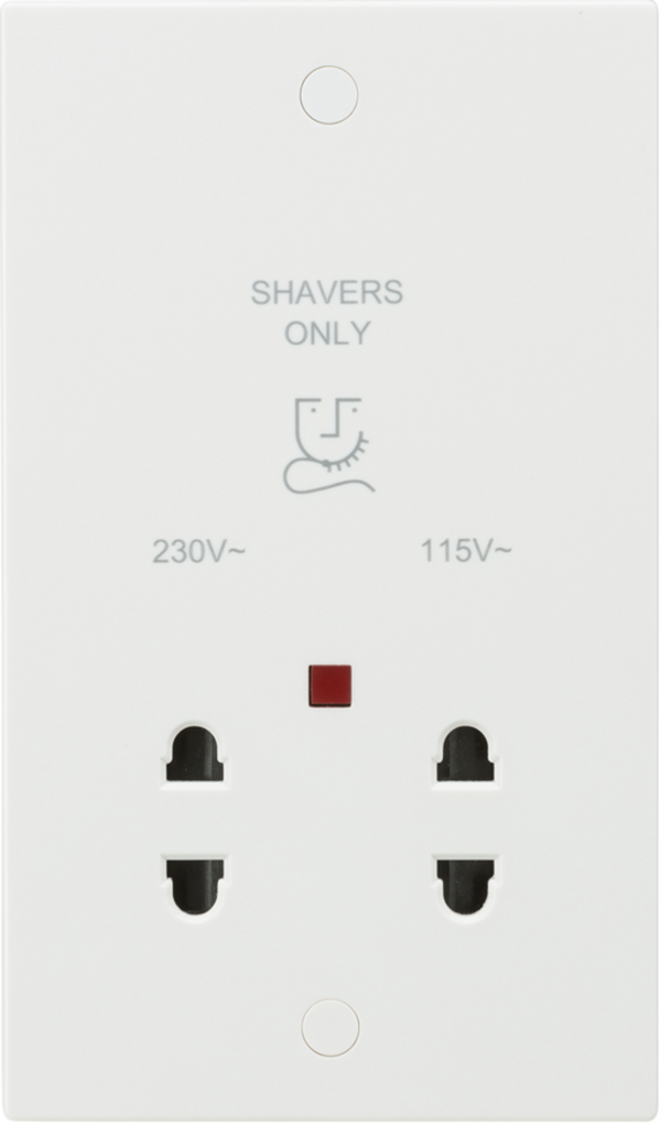 Knightsbridge MLA SN8900N 115/230V Dual Voltage Shaver Socket with Neon