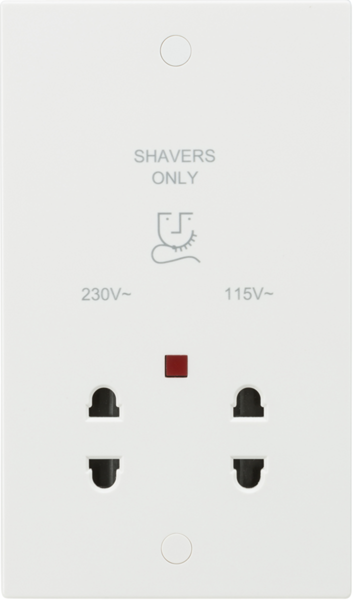 Knightsbridge MLA SN8900N 115/230V Dual Voltage Shaver Socket with Neon