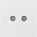 Knightsbridge MLA SN0110 Twin Coax TV Outlet (non-isolated)