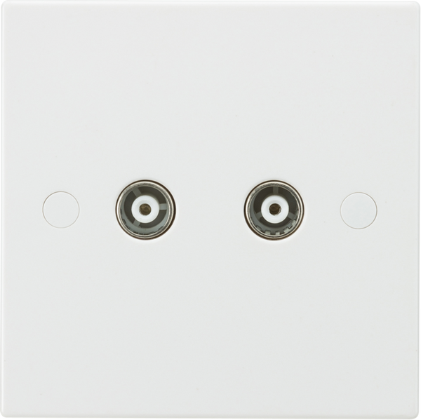 Knightsbridge MLA SN0110 Twin Coax TV Outlet (non-isolated)