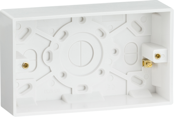 Knightsbridge MLA SN1800 Double 35mm  Pattress Box with Earth Terminal