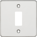 Knightsbridge MLA GDFP001PC Flat plate 1G grid faceplate - polished chrome