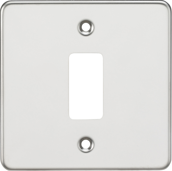 Knightsbridge MLA GDFP001PC Flat plate 1G grid faceplate - polished chrome